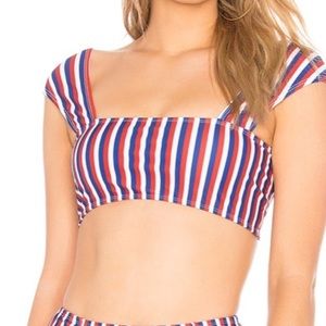 Grifin bikini top with cap sleeves